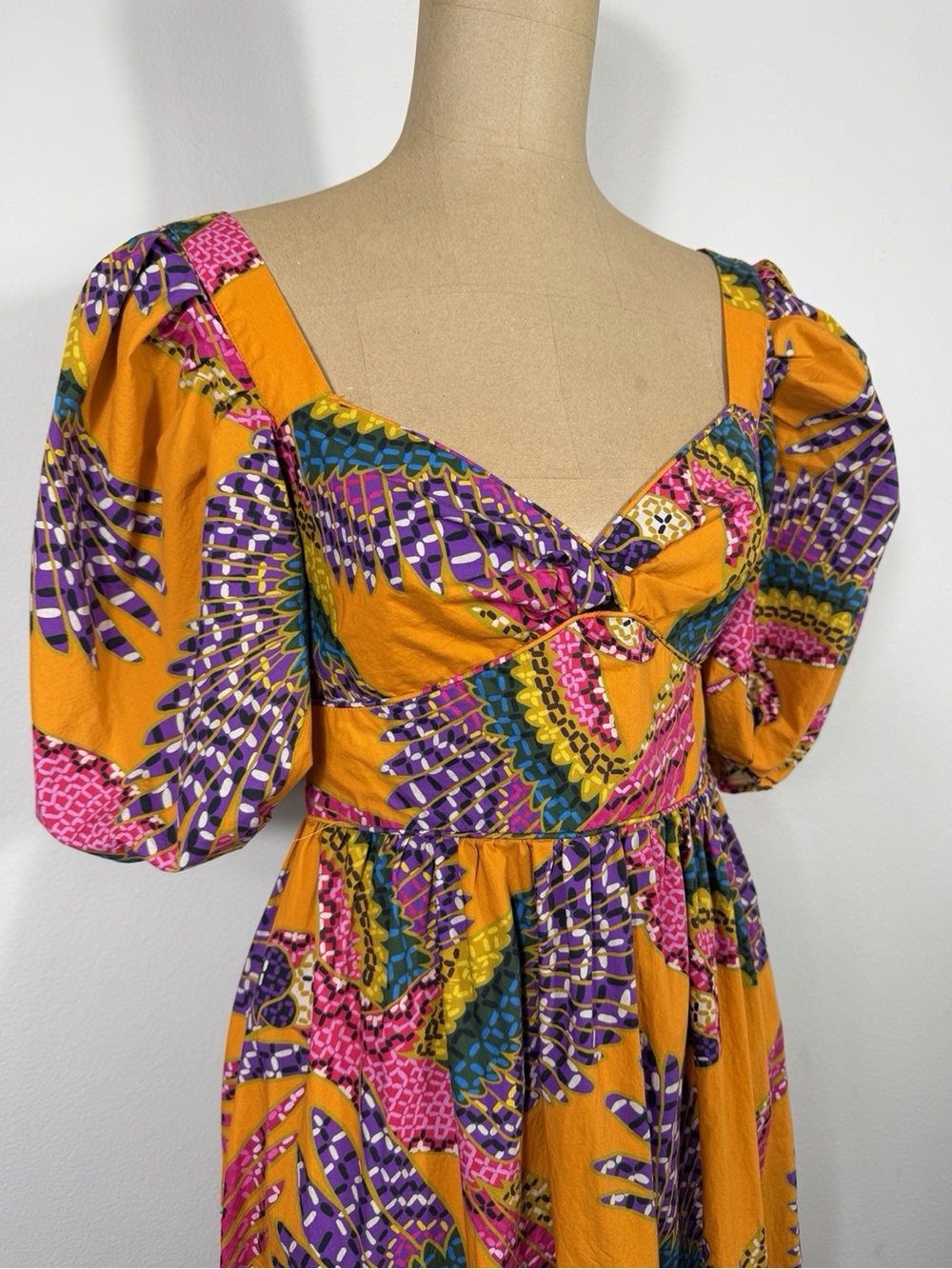 Farm Rio Beaded Macaw Midi High/Low Dress | Size XL - Picture 8 of 9